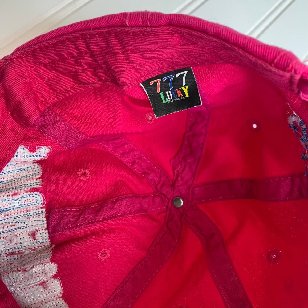 Breckenridge Baseball Cap Hat Hot Pink Turquoise Strap Back - Picture 5 of 6
